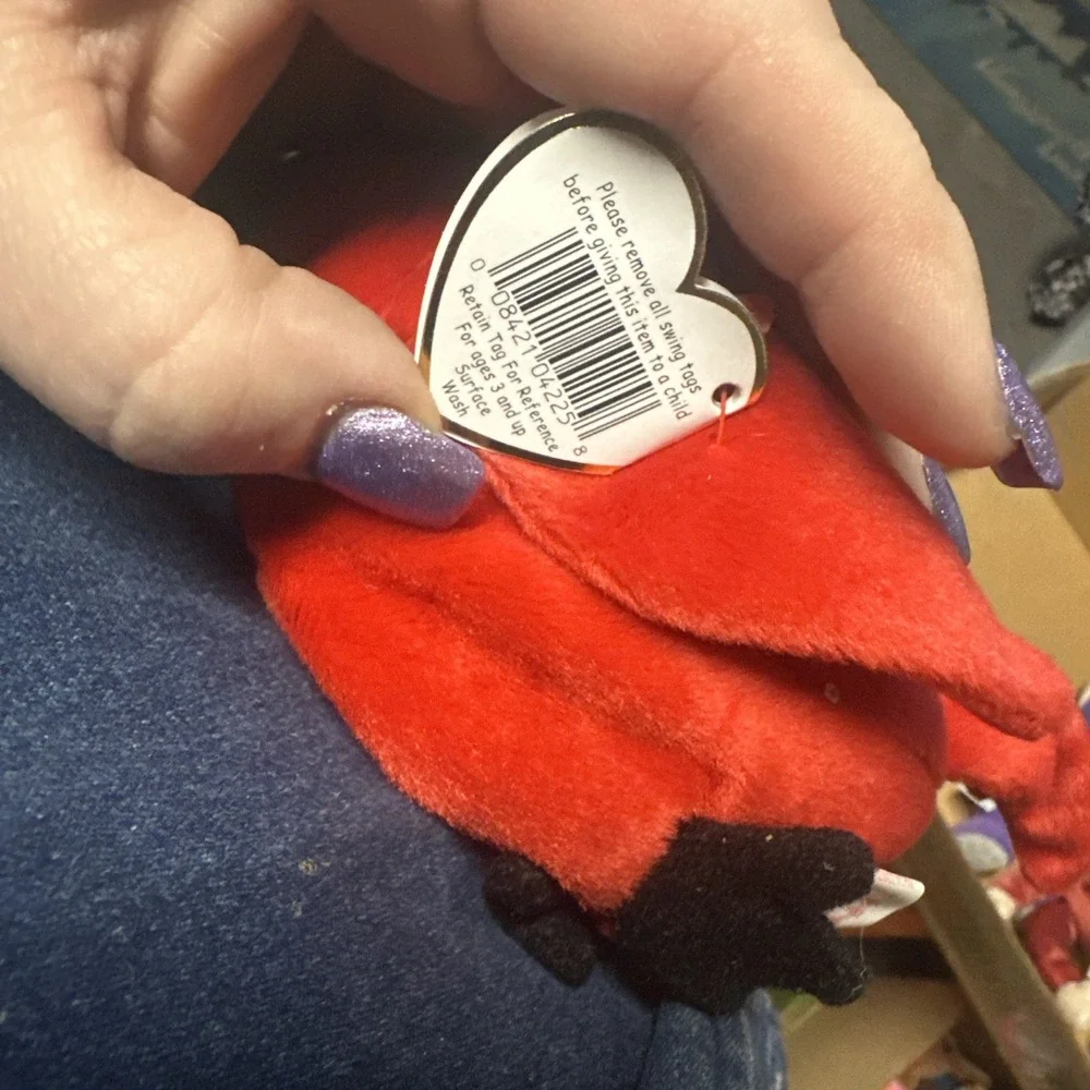 TY Beanie Baby MAC The Cardinal Stuffed, Plush Toy, (4225) Bright‎ Red Retired